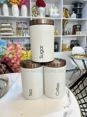 Sugar,Tea , and Coffee Canisters .