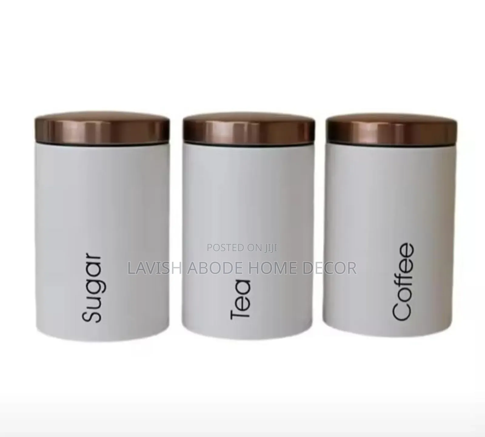 Sugar,Tea , and Coffee Canisters .
