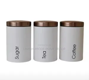 Sugar,Tea , and Coffee Canisters .