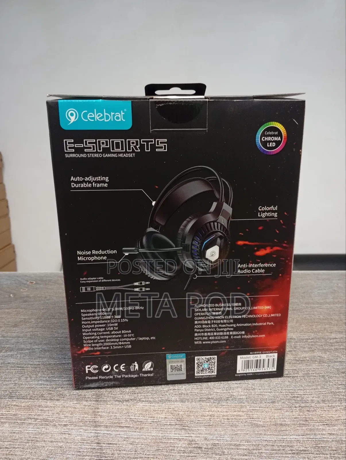 Celebrat Gm-3 Overhead Wired Gaming Headset