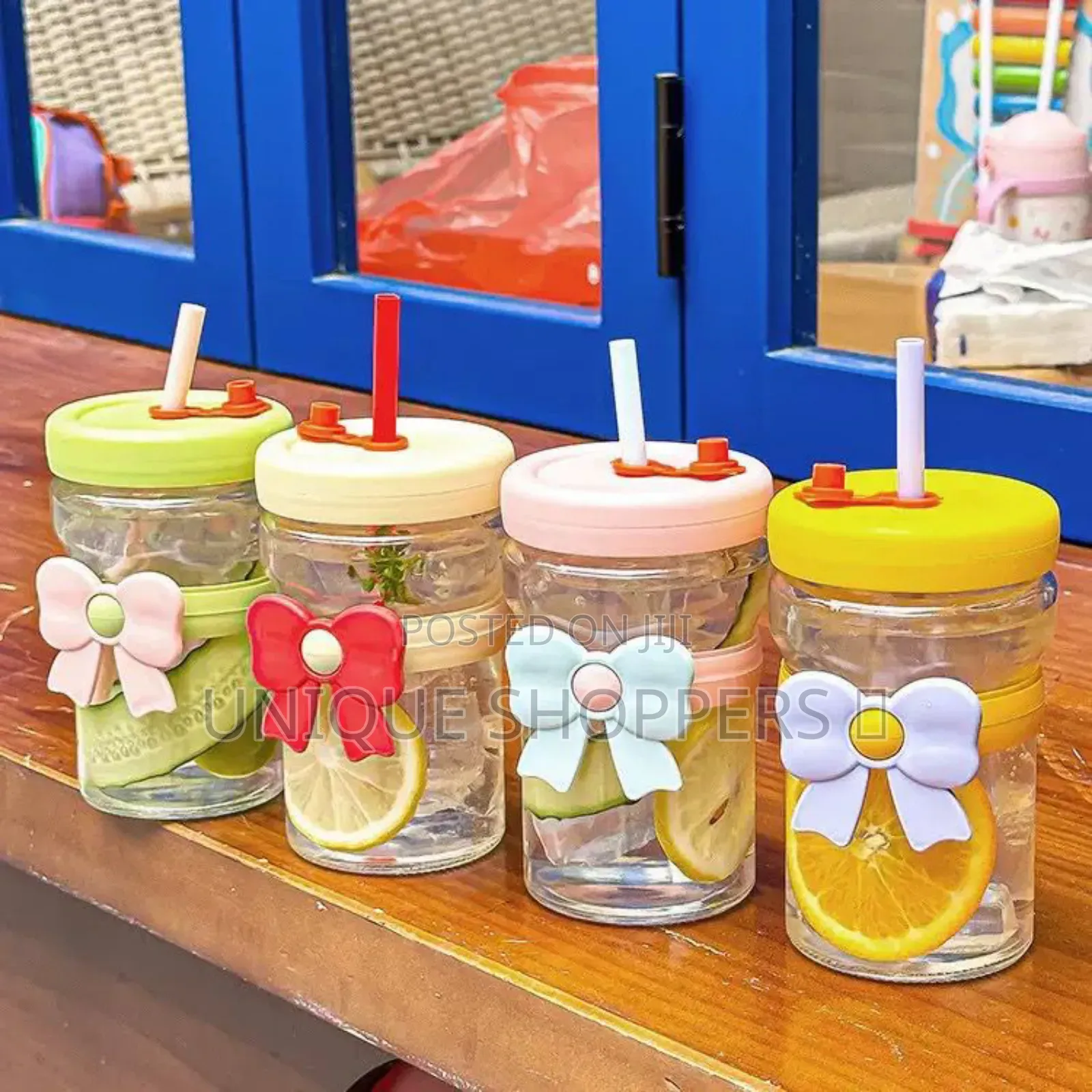 Glass Tumbler With Straw