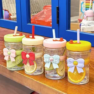 Glass Tumbler With Straw