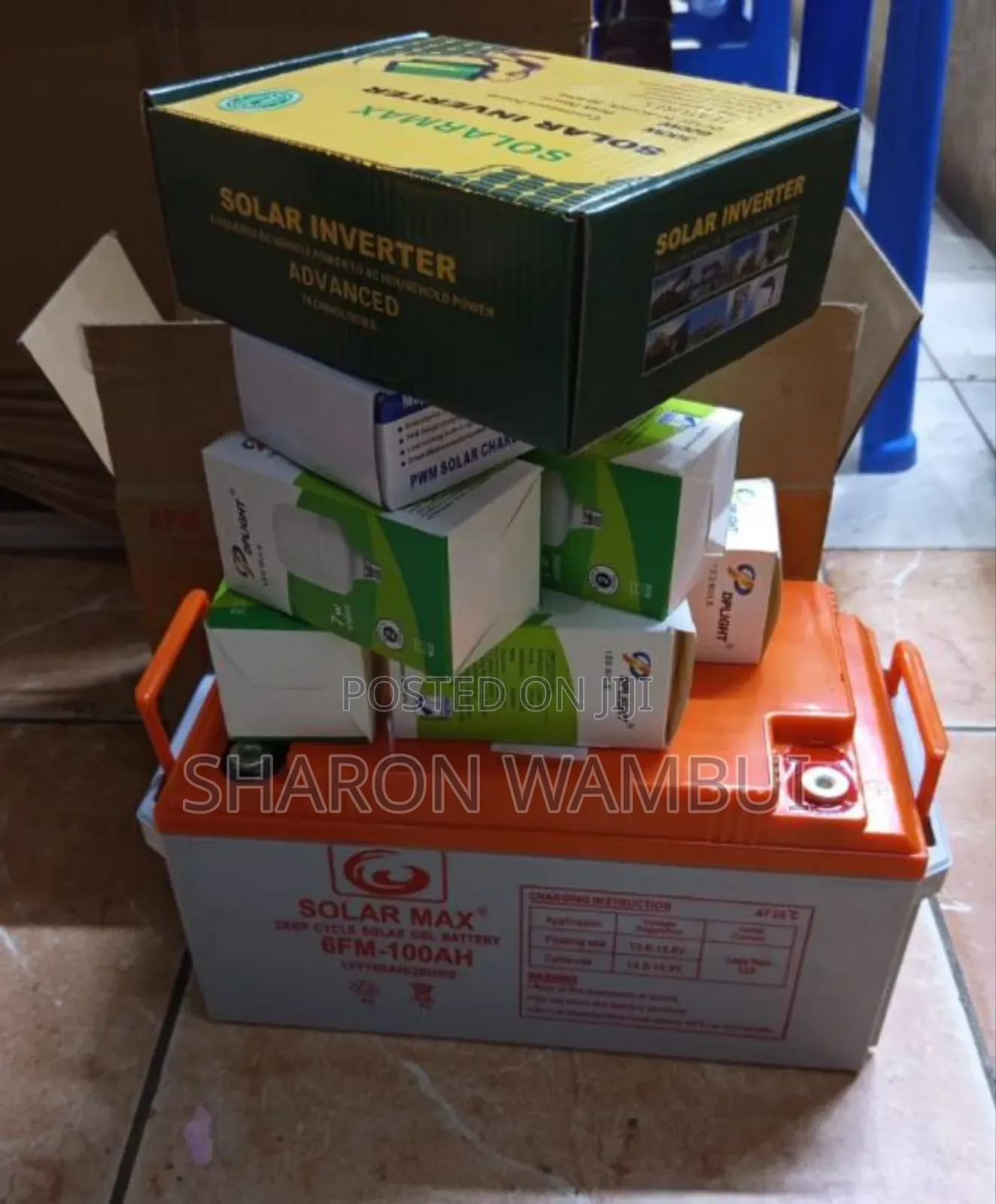 Complete 100w Solar Kit+100ah Solarmax Battery
