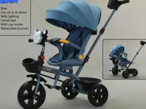 Kids Tricycle With Canopy and Push Handle