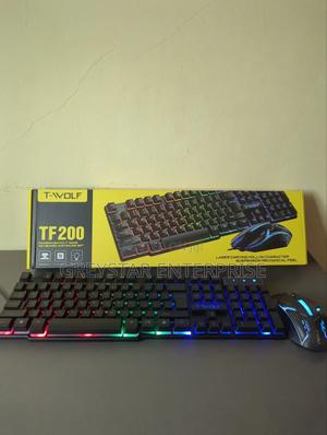 Tf 200 Gaming Keyboard and Mouse Set RGB Backlit Wired Gaming Keyboard