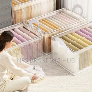 Thick Transparent Fabric Closet Organizer Size 47*28*20cm S.A