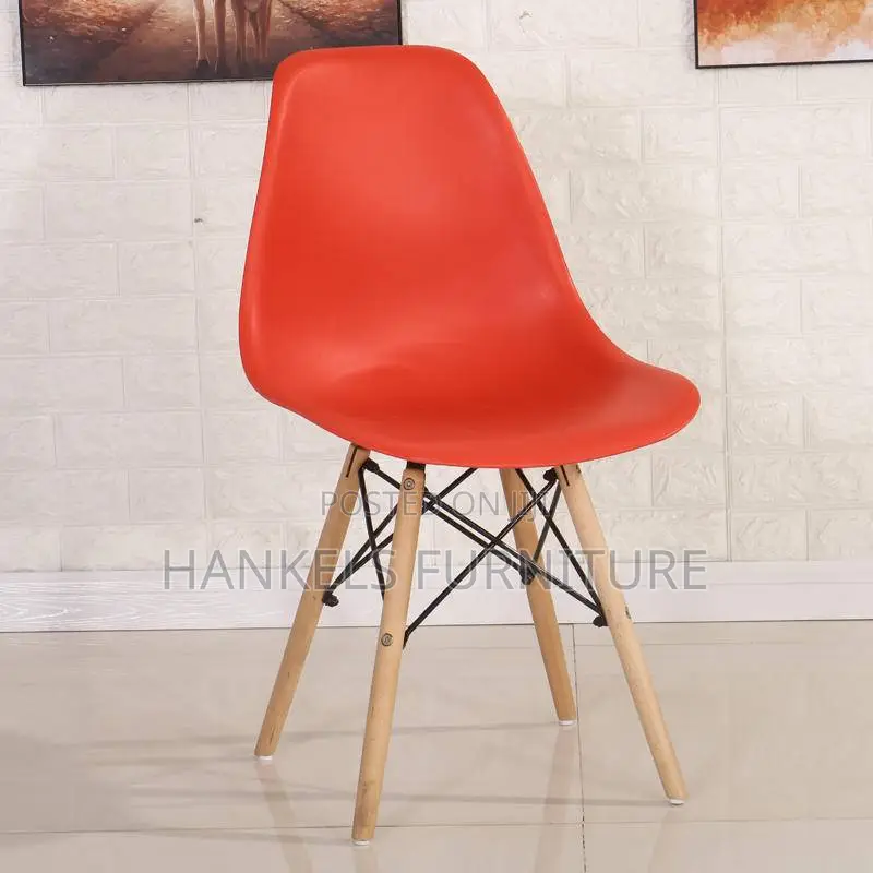 Stylish Orange Eames Chair for Bistro Dining