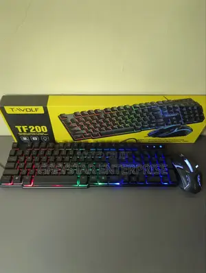 Tf 200 Wired Led Backlit Gaming Keyboard and Mouse Combo T-Wolf Gaming