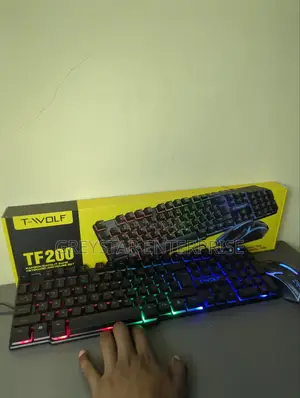 Rainbow Backlit Game Keyboard and Mouse Set Wired Usb Keyboard Combo