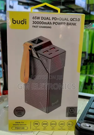 Budi Pb810b 30000mah 65w Pd Fast Charging Power Bank-Black.