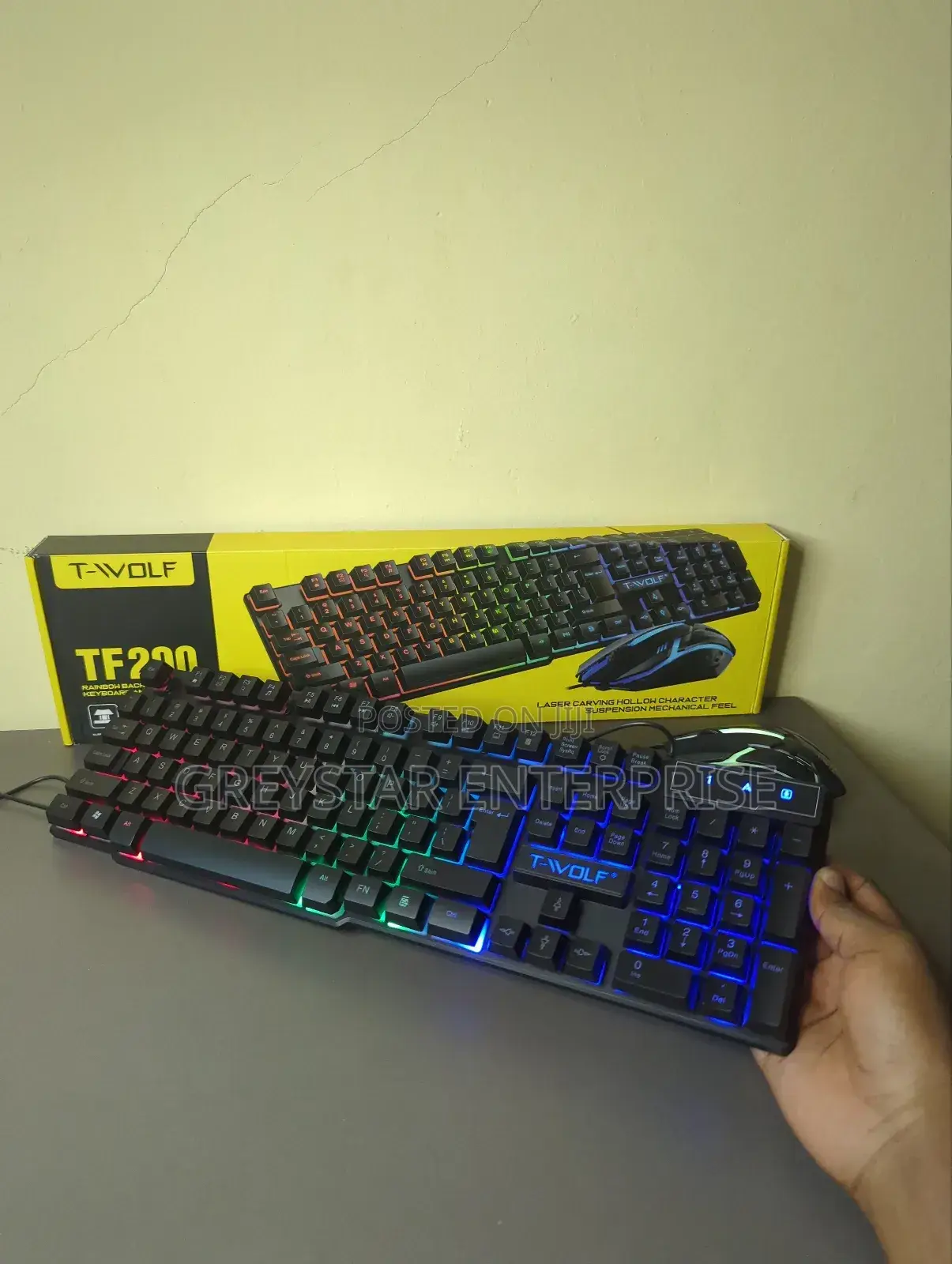 Wired Usb Gaming Keyboard and Mouse Combo RGB Backlit Keyboard Gaming