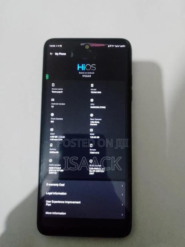 Tecno Pop 8 128 GB Black - main view