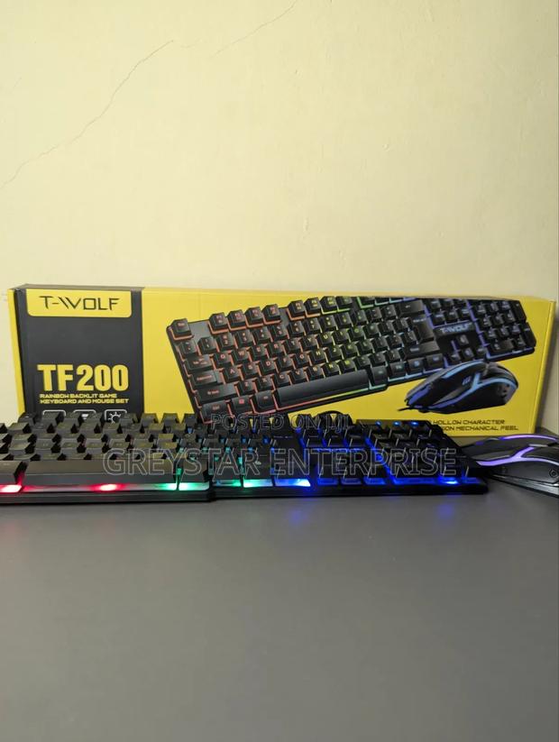 Led Backlit Wired Gaming Keyboard and Mouse Set Tf200 Gaming Keyboard
