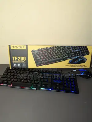 Led Backlit Wired Gaming Keyboard and Mouse Set Tf200 Gaming Keyboard