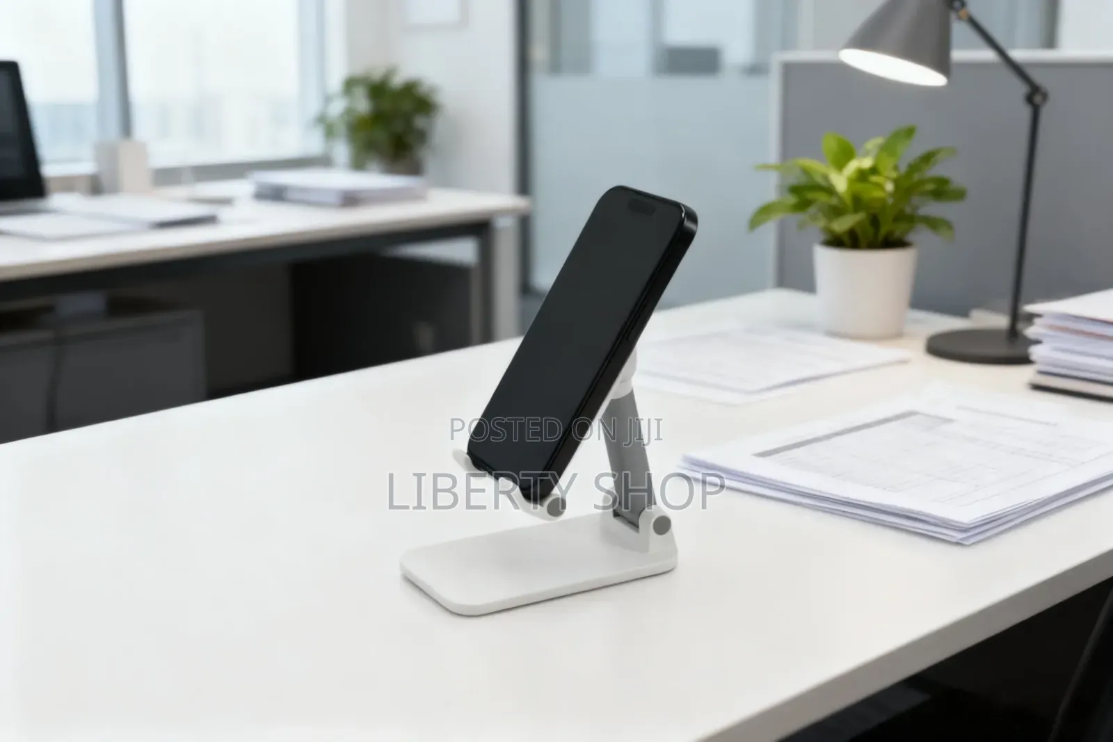 White Adjustable Phone Holder Stand