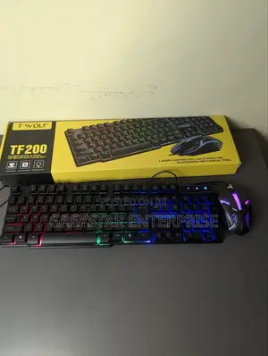 RGB Gaming Keyboard and Mouse Set T-Wolf Wired Computer Pc Desktop