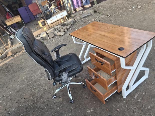 Computer Table With Storage Cabinet - main view