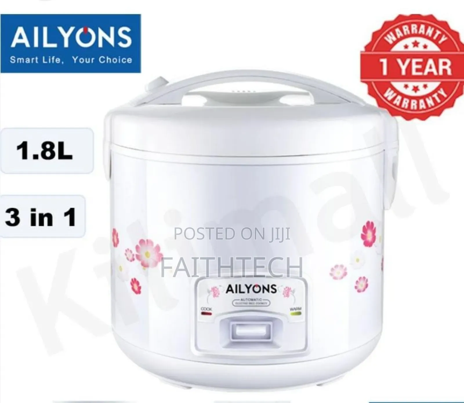 *Ailyons RCX-18b01 3-in-1 Deluxe Rice Cooker