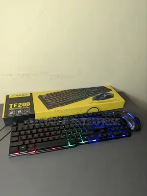 Wired Computer Pc Gaming Keyboard and Mouse Set RGB Backlit Keyboard