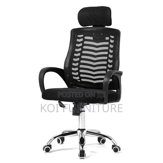 Office Chairs; Swivel Headrest Ergonomic Office Seat - thumbnail 5