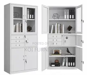 Office Cabinet; Grey Steel Executive Office Cabinet for Managements