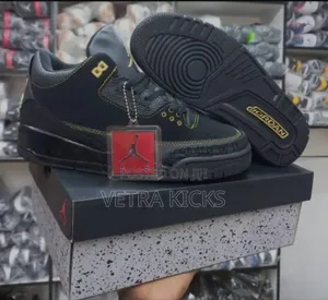 Jordan 3 Leather Black Cat Shoes