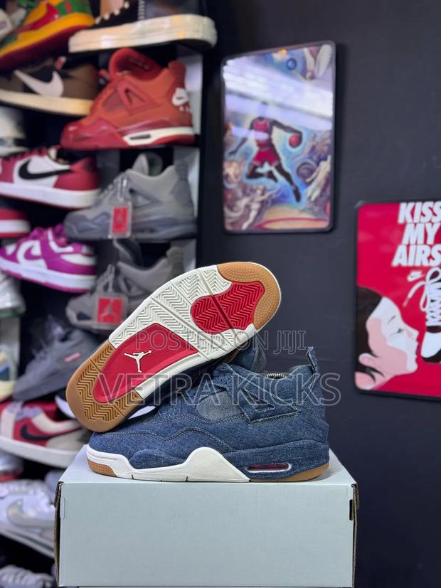 Ne Jordan 4 Denim Unisex Sneakers