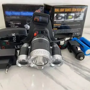 Rechargeable Led Headlamp 6000 Lumens 3 Led Head Torch Waterproof