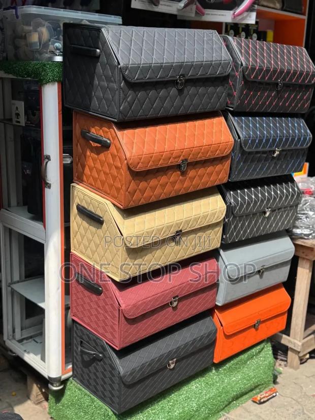 Leather Material Stitched Boot Organizer Box
