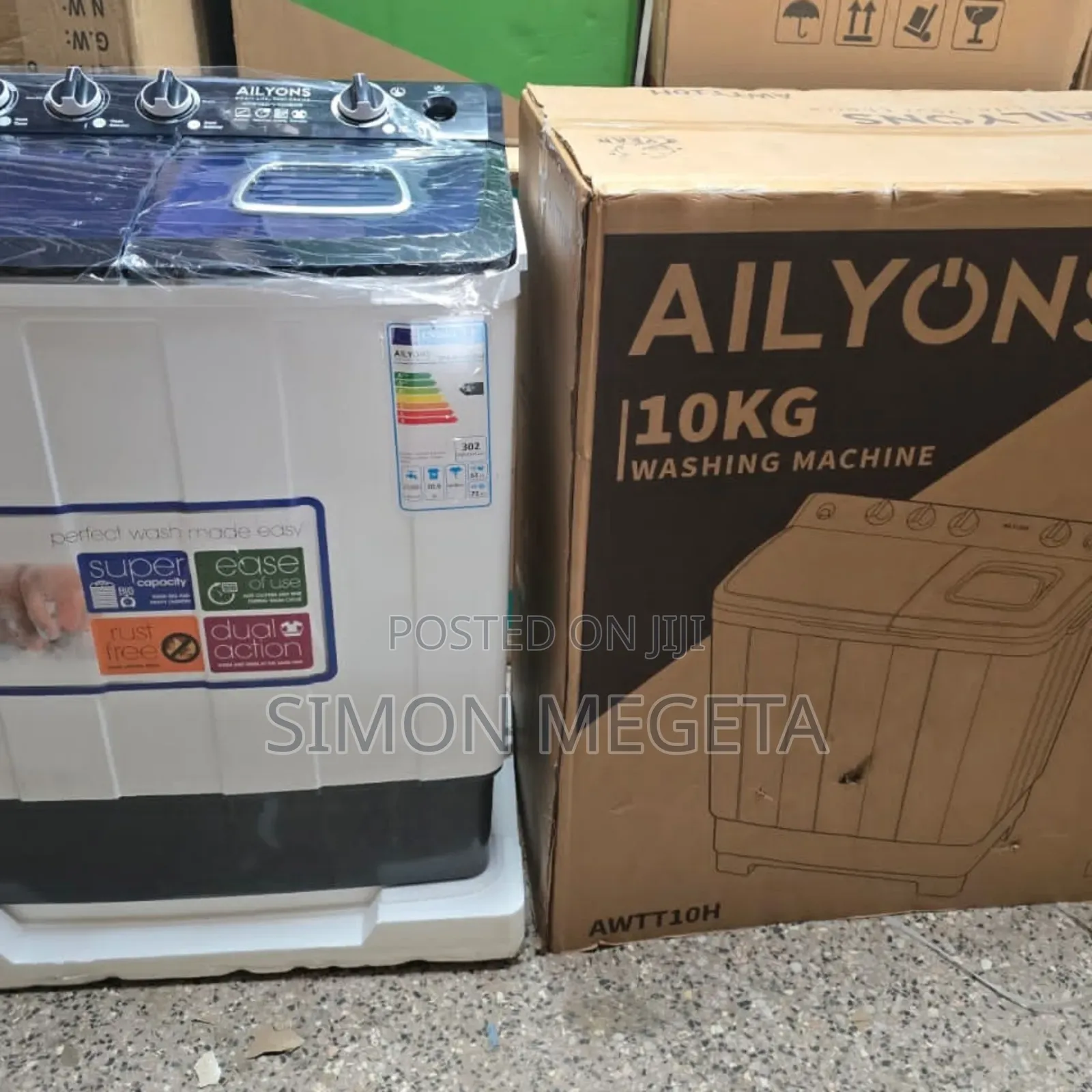 Ailyons 10kg Twin Tub Washing Machine Efficient, Durable, M.