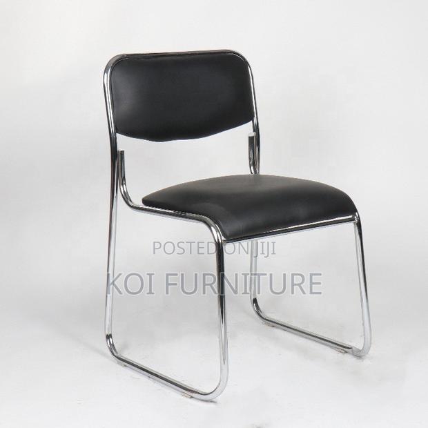 Office Chairs; Chrome Visitor Office Seat - thumbnail 2