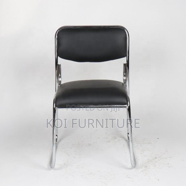 Office Chairs; Chrome Visitor Office Seat - thumbnail 4