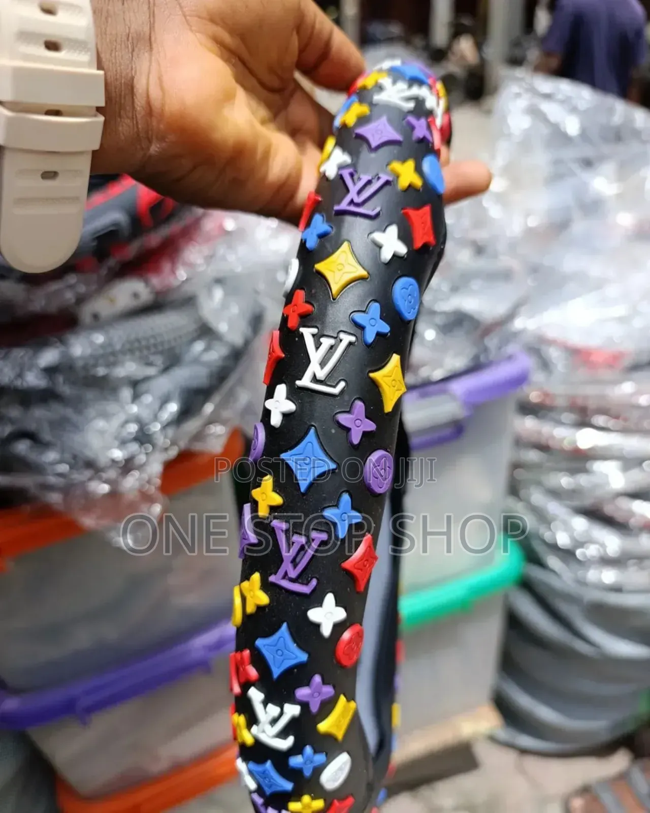 Faux Leather Louis Vuitton Steering Wheel Cover