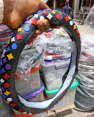 Faux Leather Louis Vuitton Steering Wheel Cover - thumbnail 2