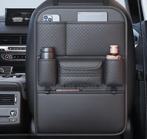 Premium Leather Car Back Seat Organizer