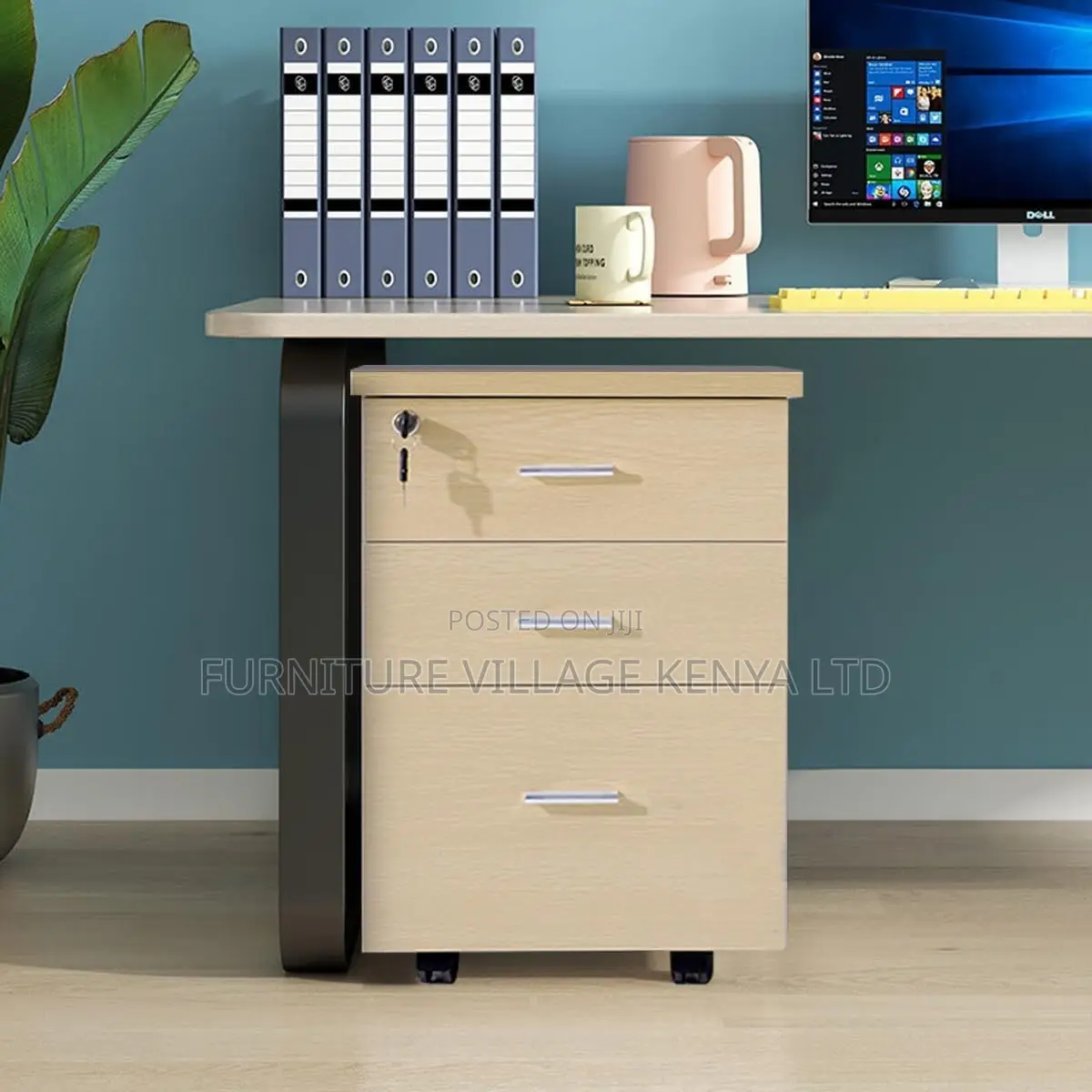 Office Cabinet; Modern Office 3 Drawer Movable Pedestal