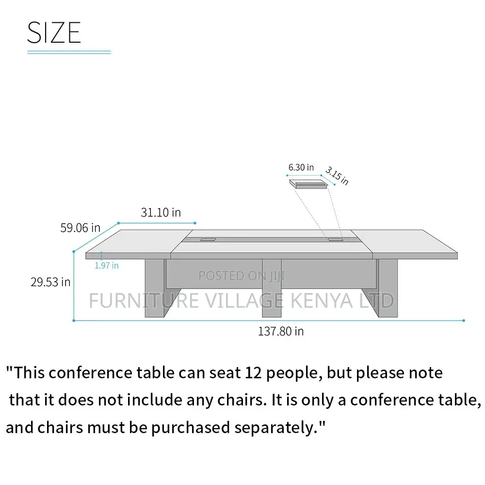 Boardroom Table; 12-seater Office Boardroom Table