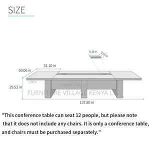 Boardroom Table; 12-seater Office Boardroom Table