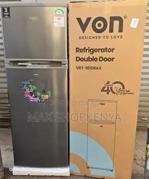 Von VRT-181drax Double Door Fridge 181 Liters Refrigerator