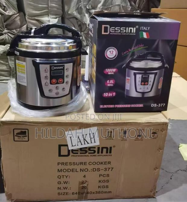 6 Litre Dessini Electric Pressure Cooker
Box Has 4 Pieces