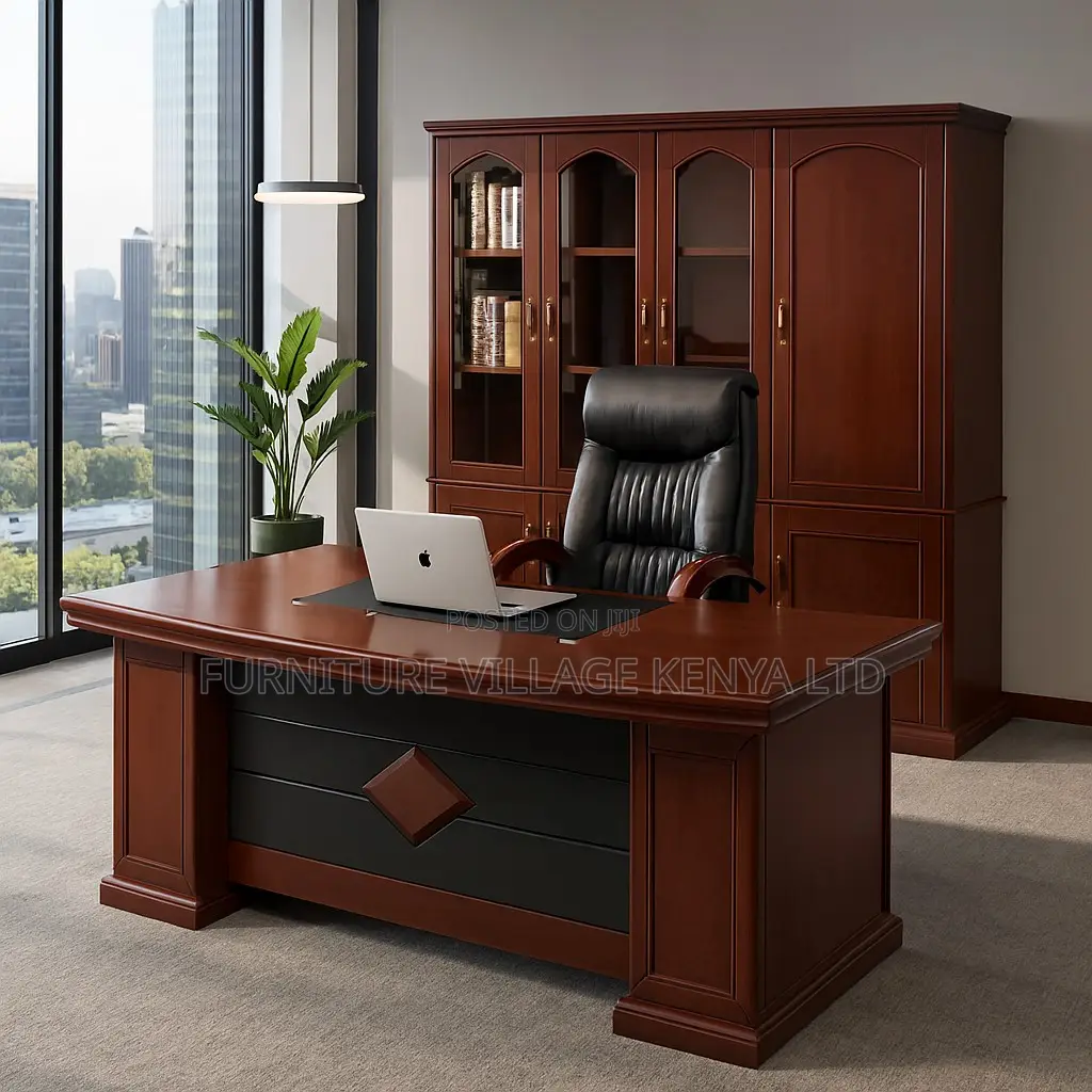 Office Desk; 1.6m Executive Mahogany Office Desk