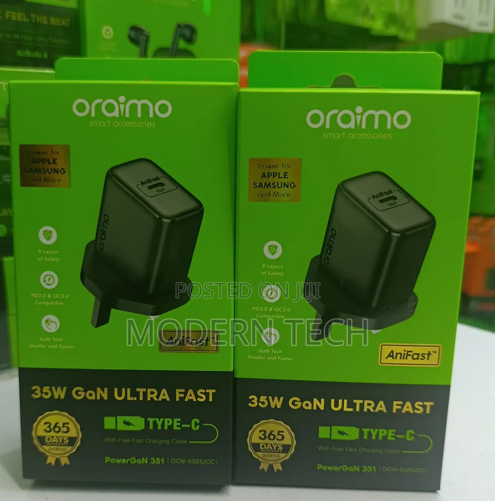 “Oraimo 35w Type-C Charger for Phones, Tablets Laptops”
