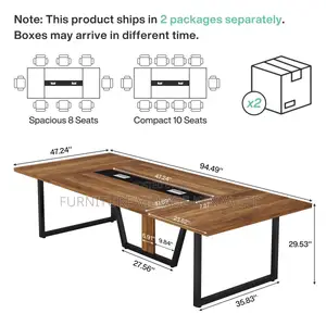 Boardroom Table; 2400mm Boardroom Office Table