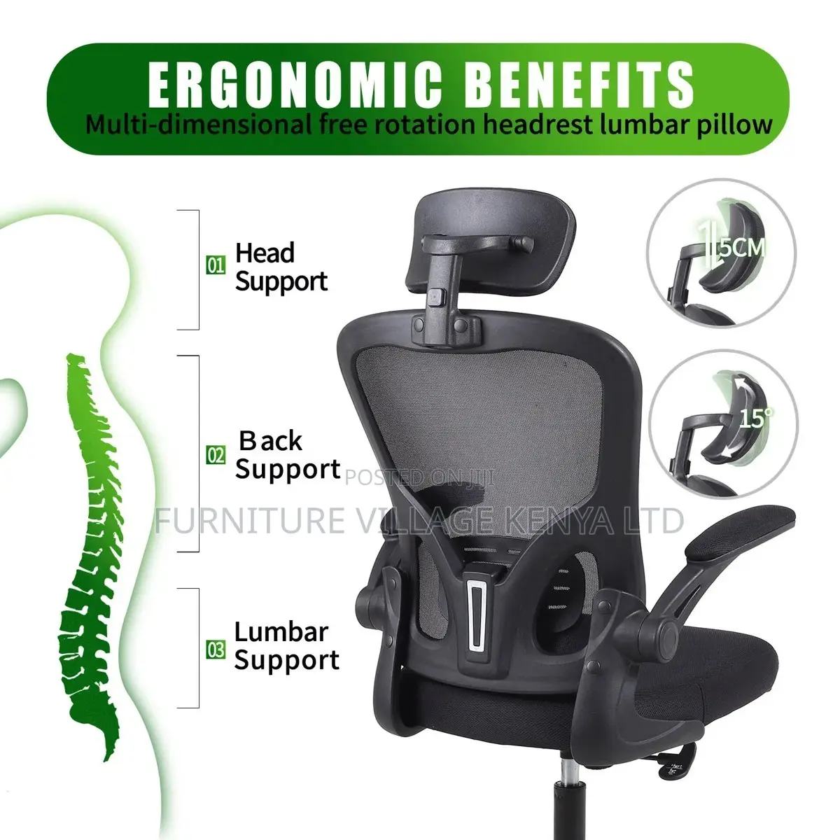 Office Chair; Ergonomic High Back Mesh Office Chair