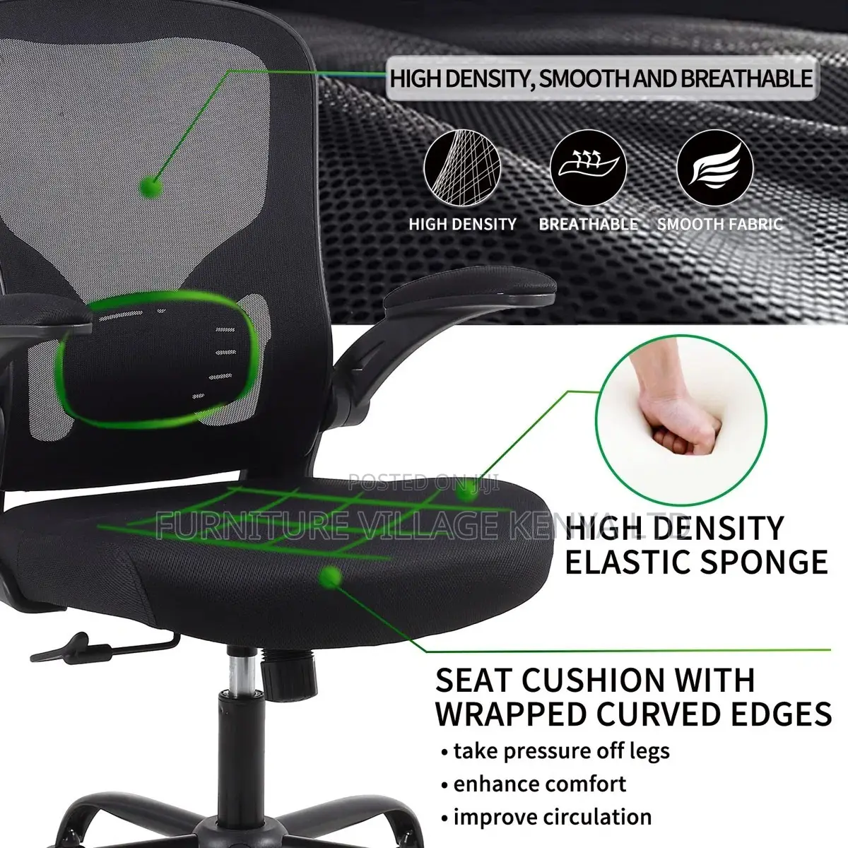 Office Chair; Ergonomic High Back Mesh Office Chair