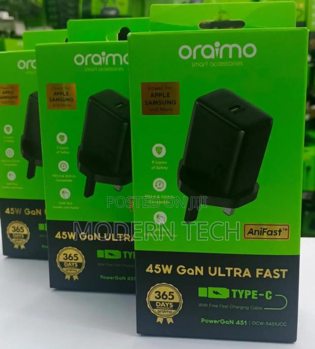 “Oraimo Powergan 45w Type-C Quick Charger Kit” - main view