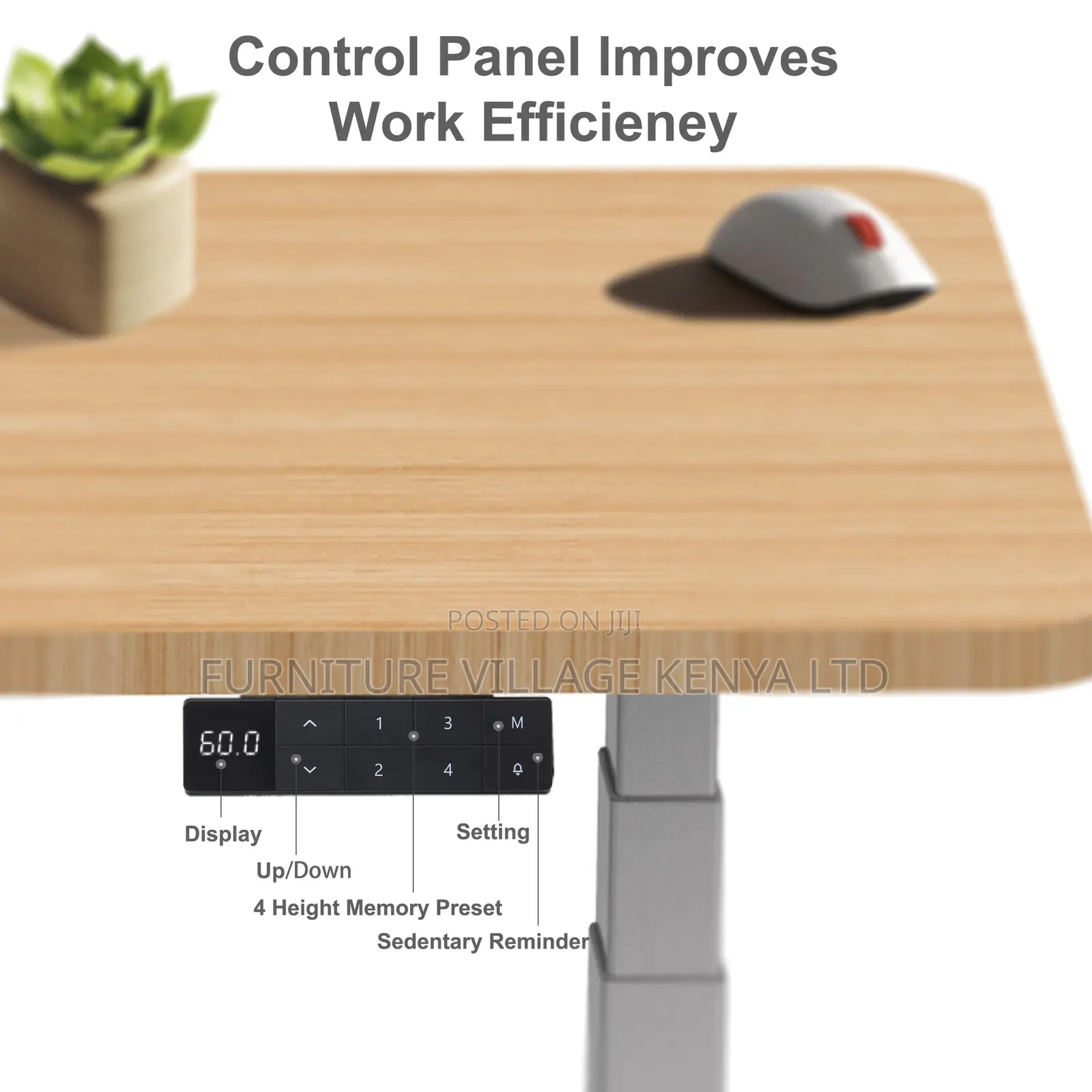 Office Desk; 1.2m Electric Height Adjustable Standing Desk