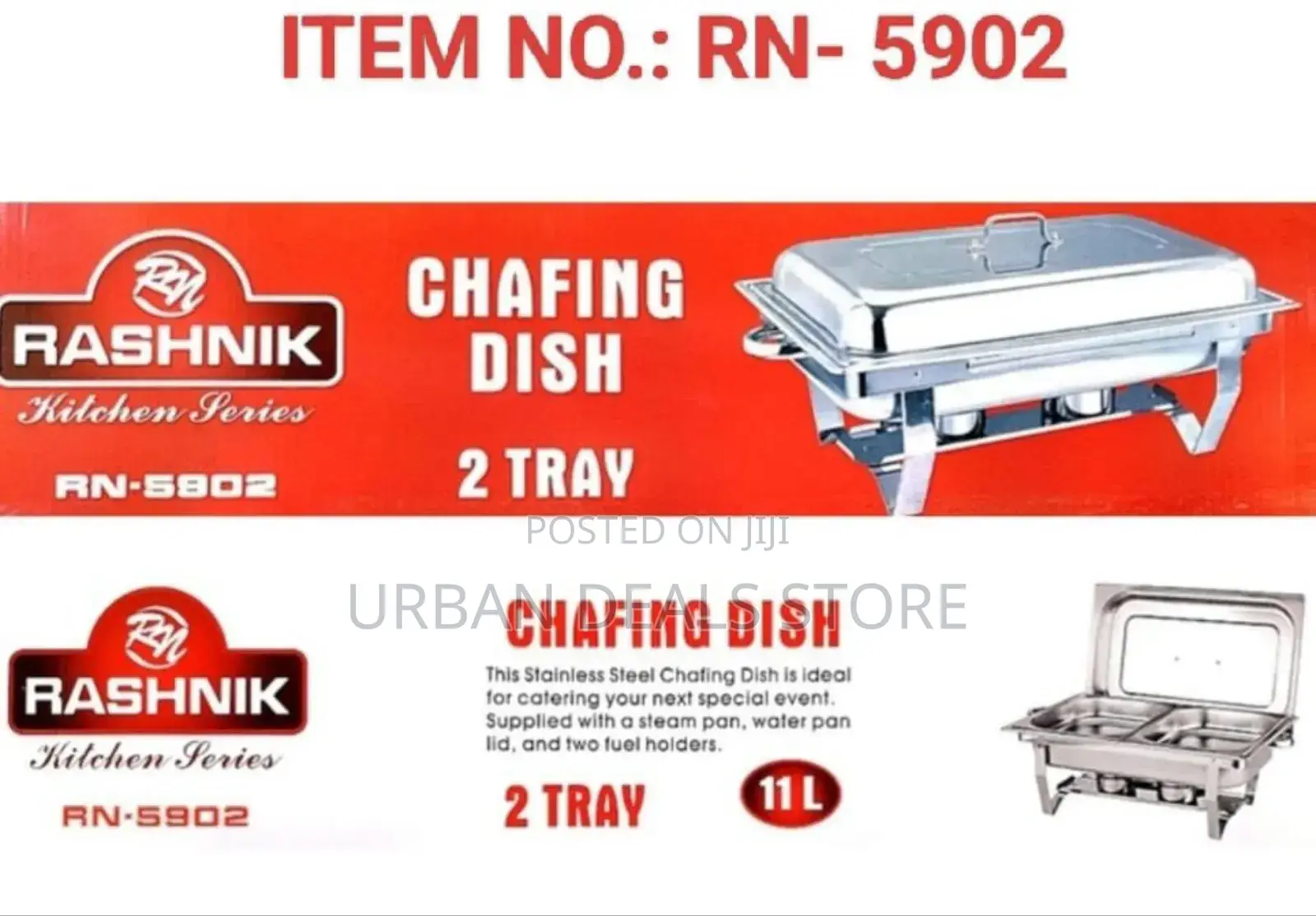 Rashnik Double Tary Chafing Dish