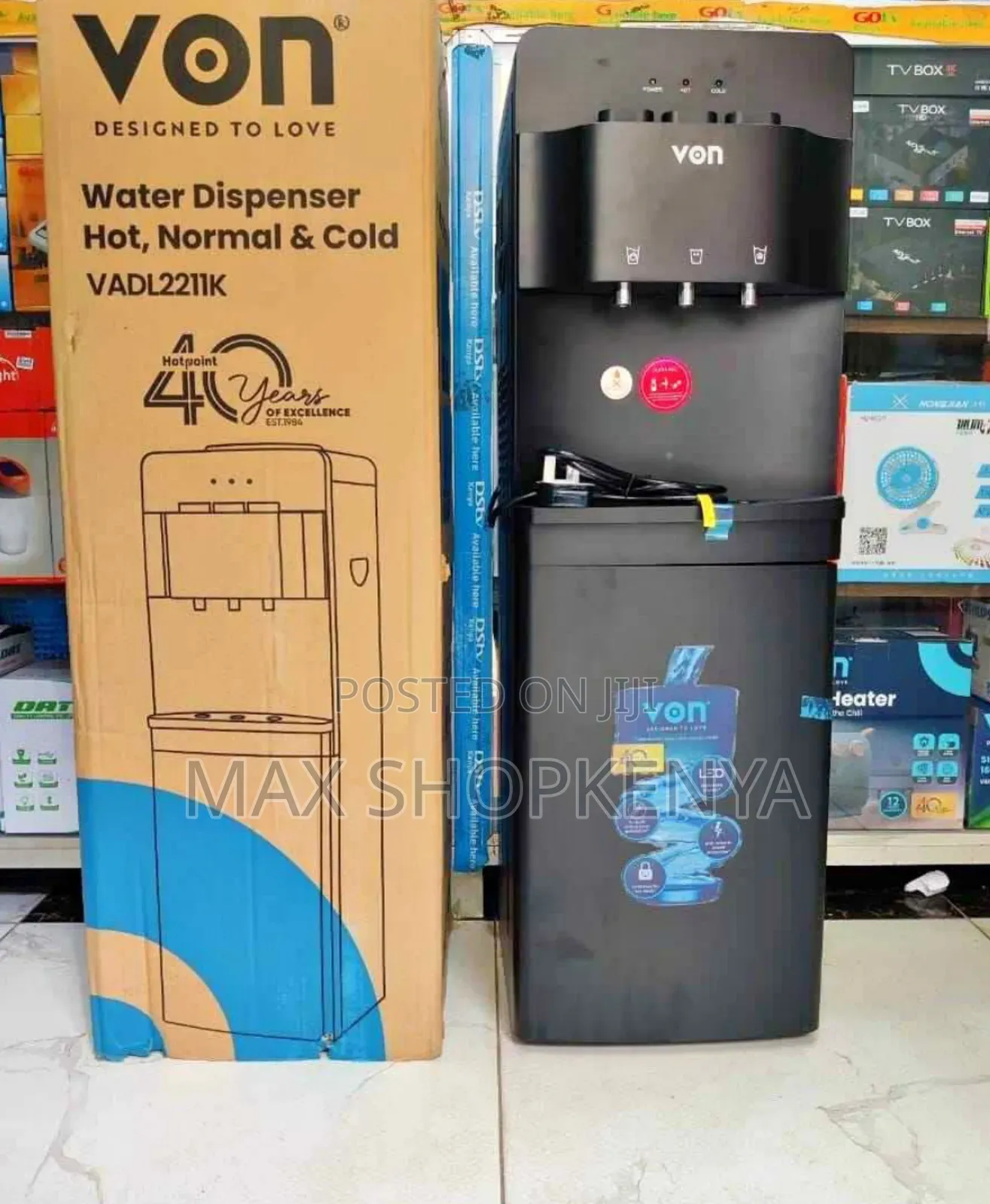 Von 3-Tap Hot Normal Water Dispenser With Child Protection