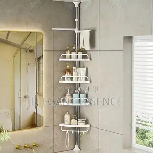4 Tier Telescopic Bathroom Multi Corner Shelf